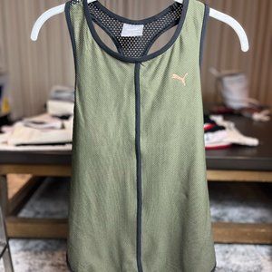 PUMA - Military Green Sports Top